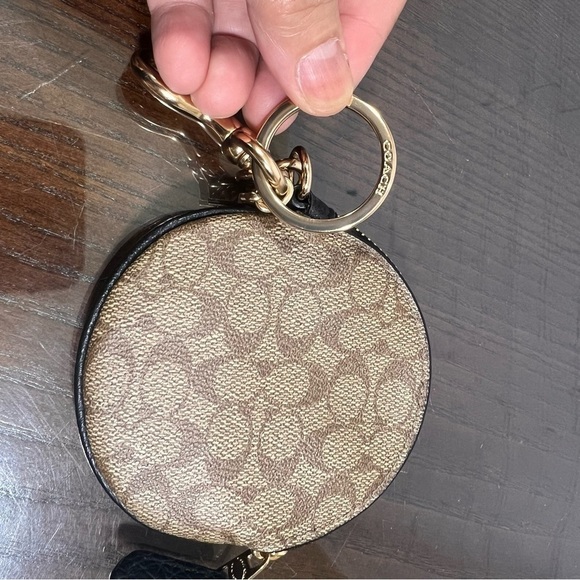 Coach X Jean Michel Basquiat Circular Coin Pouch In Signature Canvas NWT - Picture 9 of 13